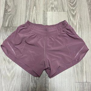 Mauve Lululemon Hotty Hot shorts size 6 tall